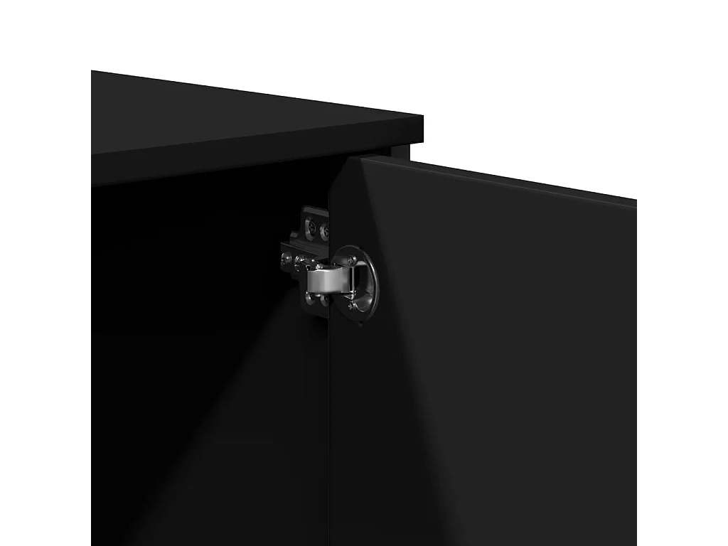 Table console noir 100x35x74,5 cm bois d'ingénierie