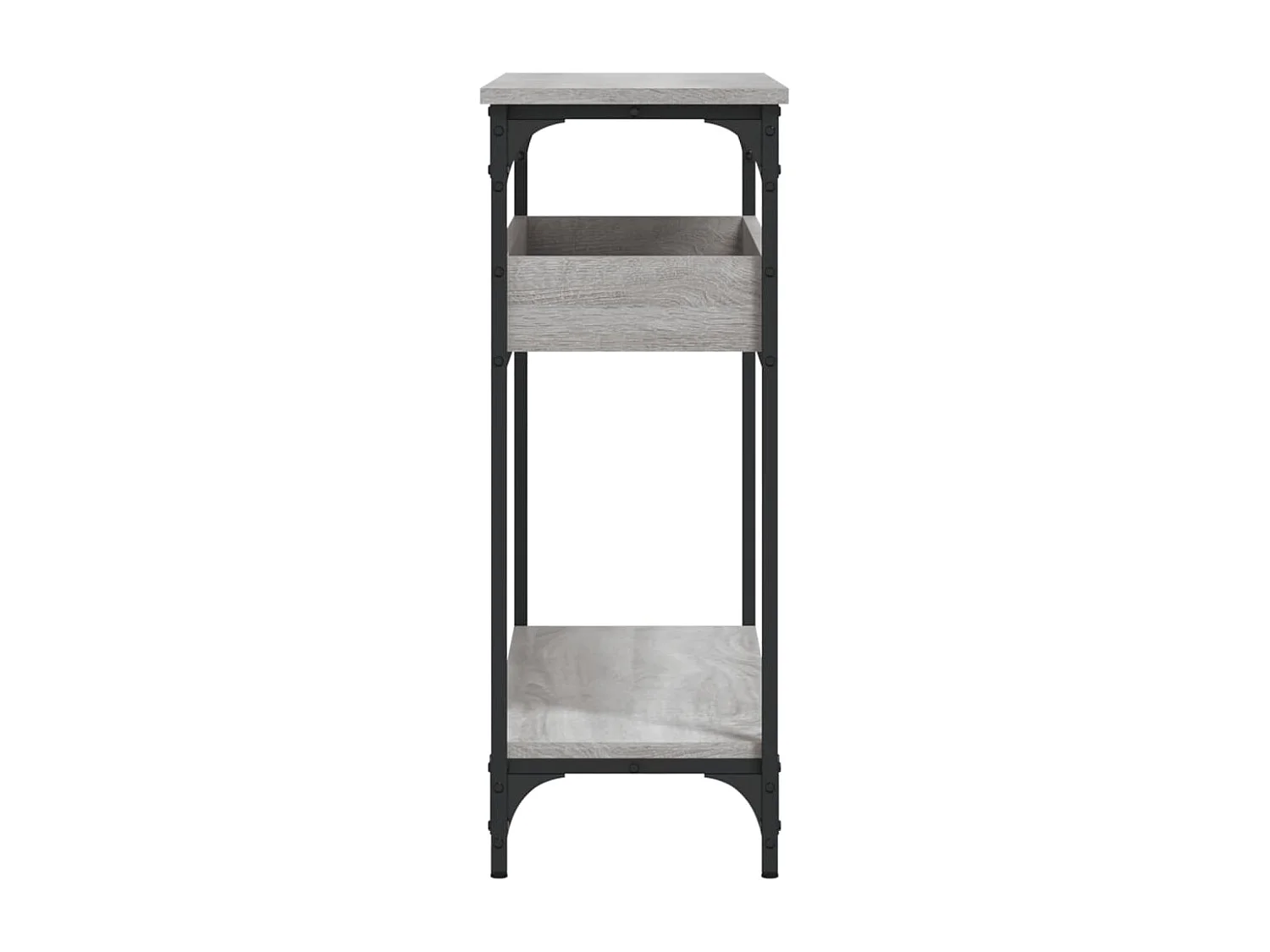 Table console avec étagère sonoma gris 100x29x75 cm