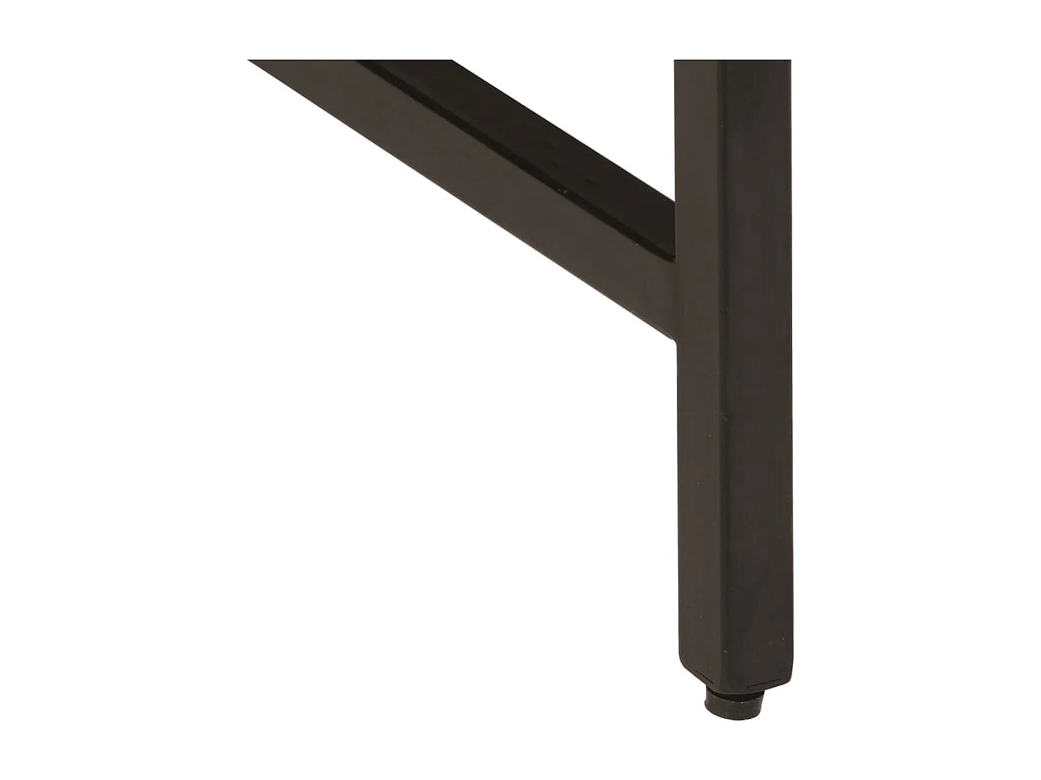 Tavolino 45x45x50 cm in legno massello di mango e ferro