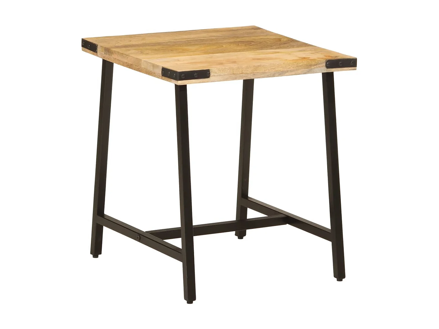 Table d’appoint 45x45x50 cm bois massif de manguier et fer