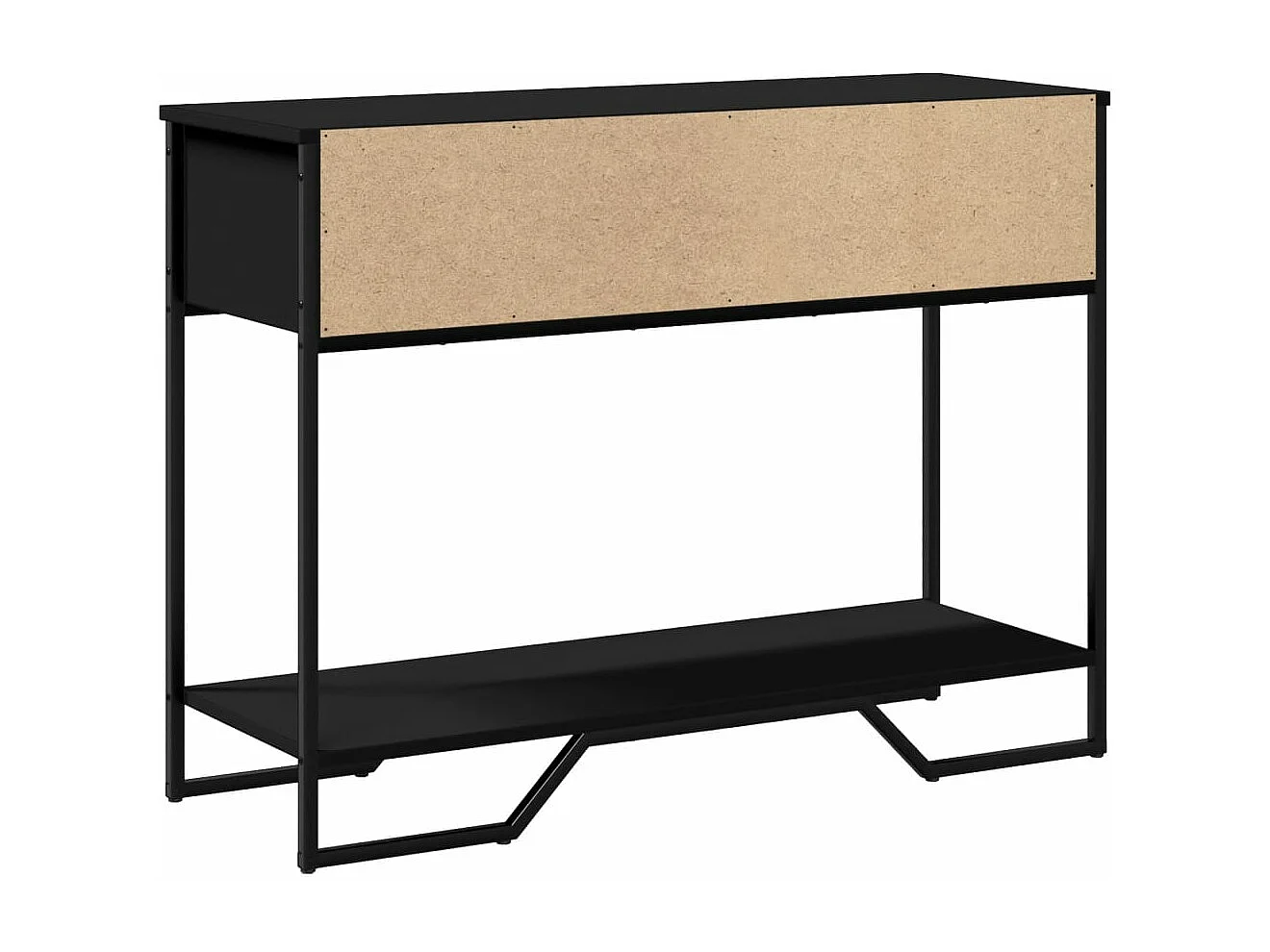 Mesa consola negra 100x35x74,5 cm de madera contrachapada
