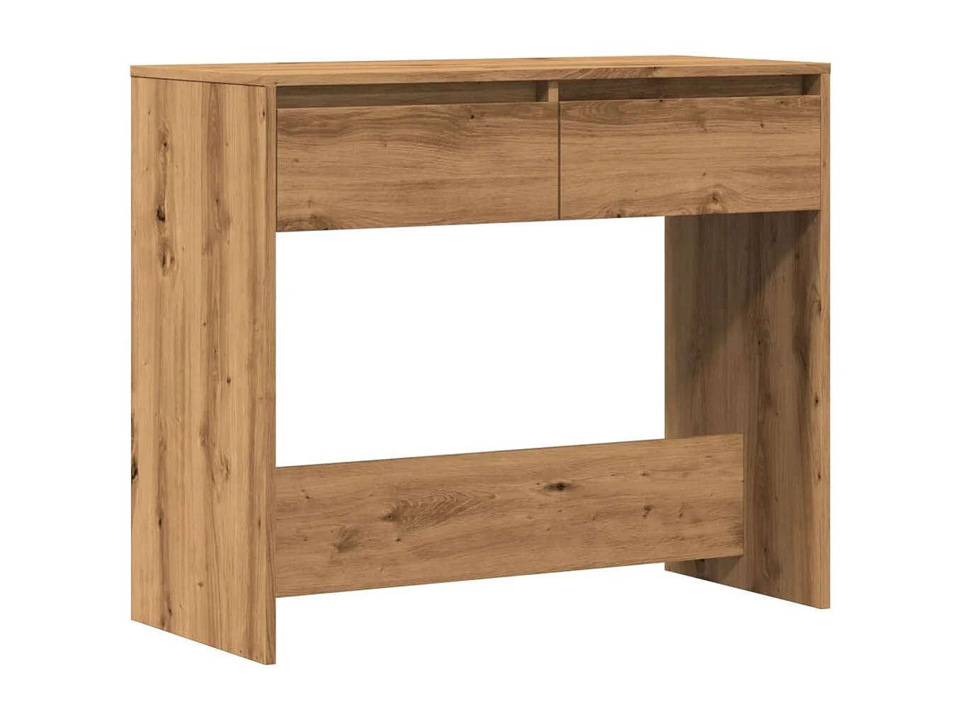 Table console chêne artisanal 89x41x76,5 cm bois d'ingénierie