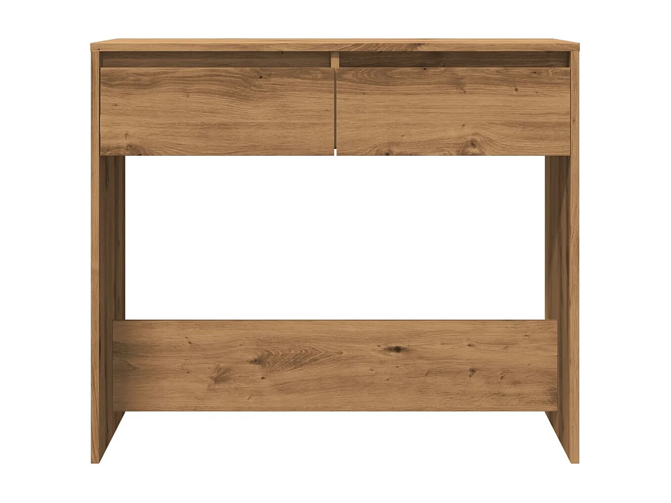 Table console chêne artisanal 89x41x76,5 cm bois d'ingénierie