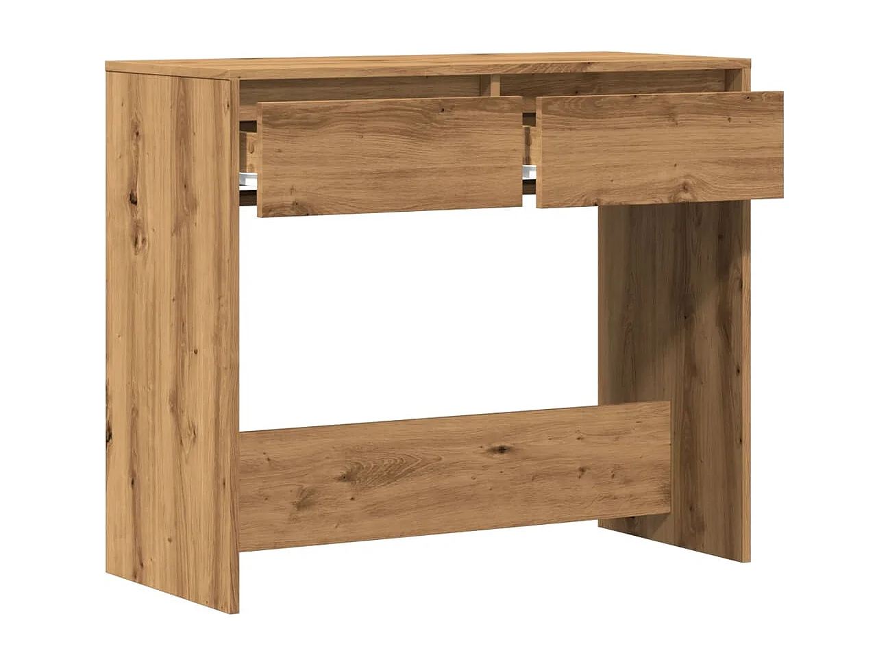 Table console chêne artisanal 89x41x76,5 cm bois d'ingénierie