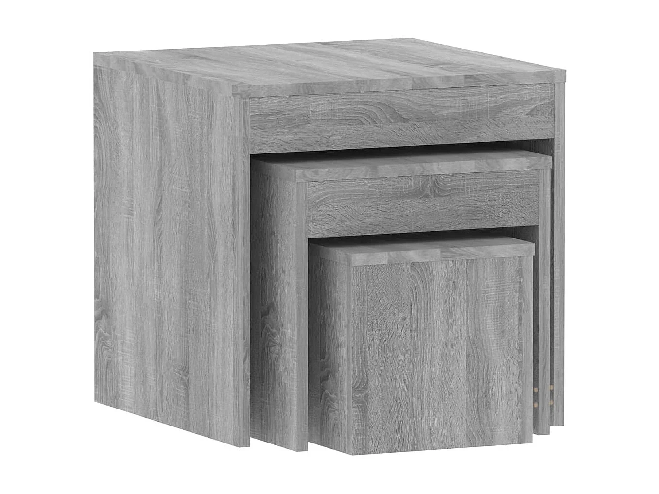 Mesas nido 3 piezas Sonoma gris Madera contrachapada