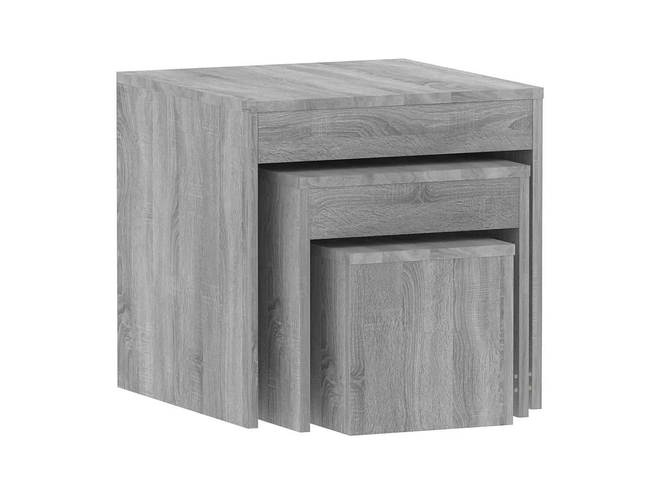 Mesas nido 3 piezas Sonoma gris Madera contrachapada