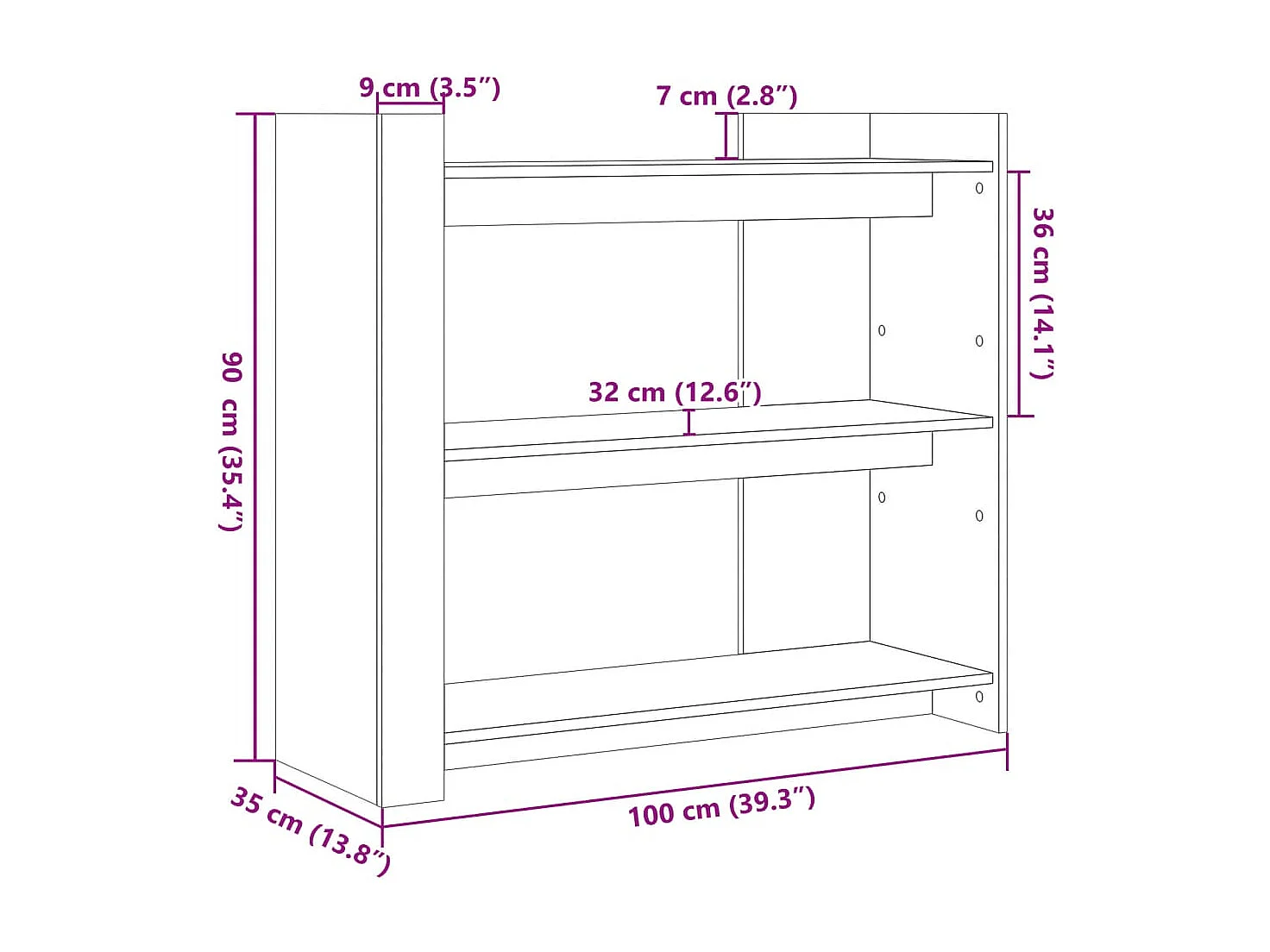 Mesa consola roble marrón 100x35x90 cm madera contrachapada