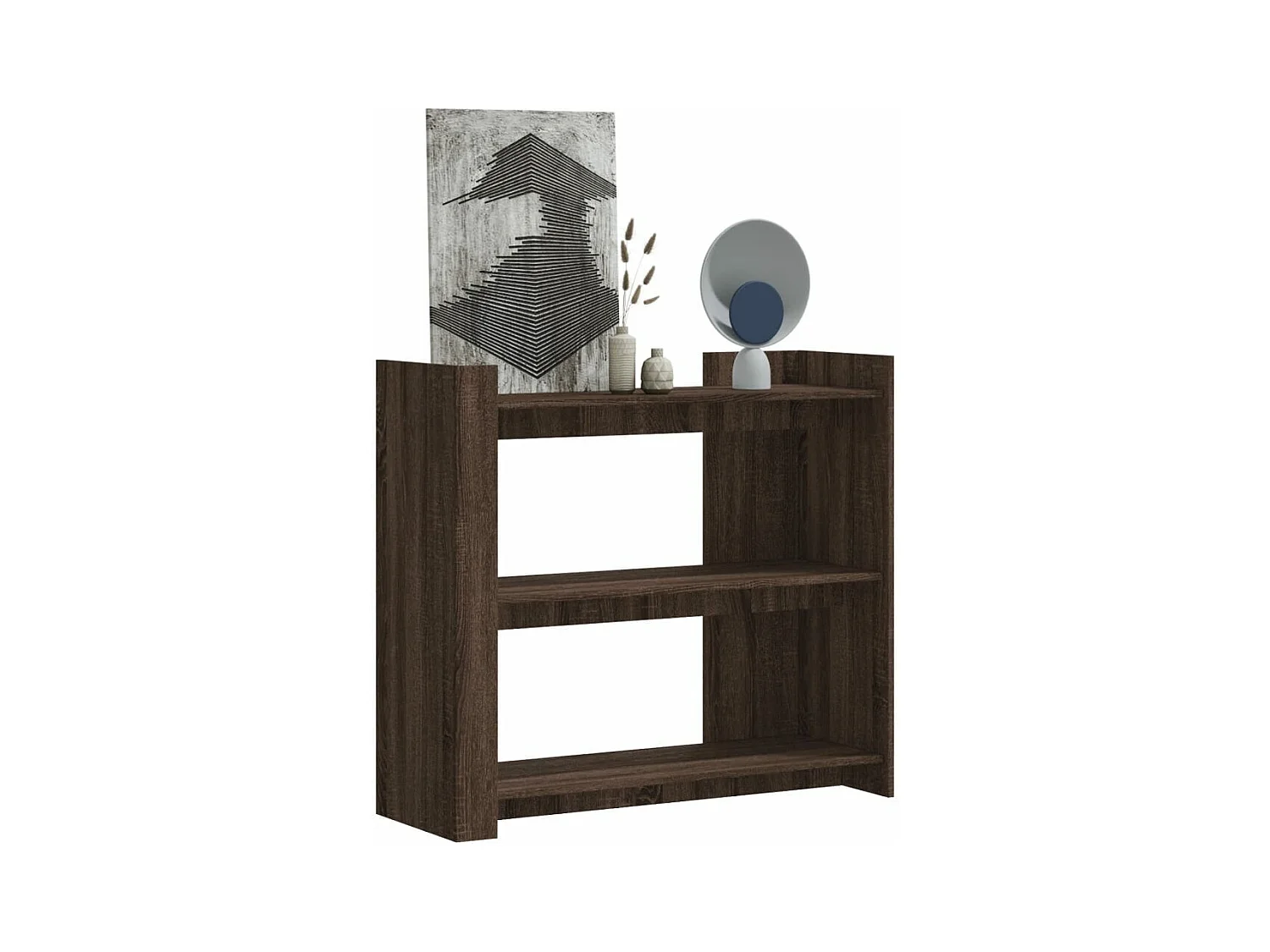 Table console chêne marron 100x35x90 cm bois d'ingénierie