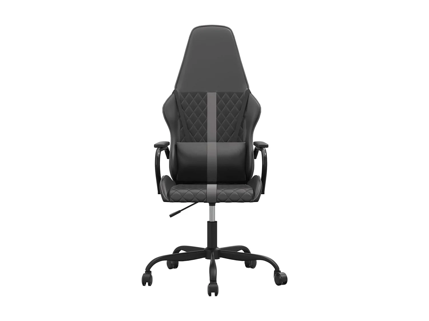 Chaise de jeu de massage gris et noir similicuir