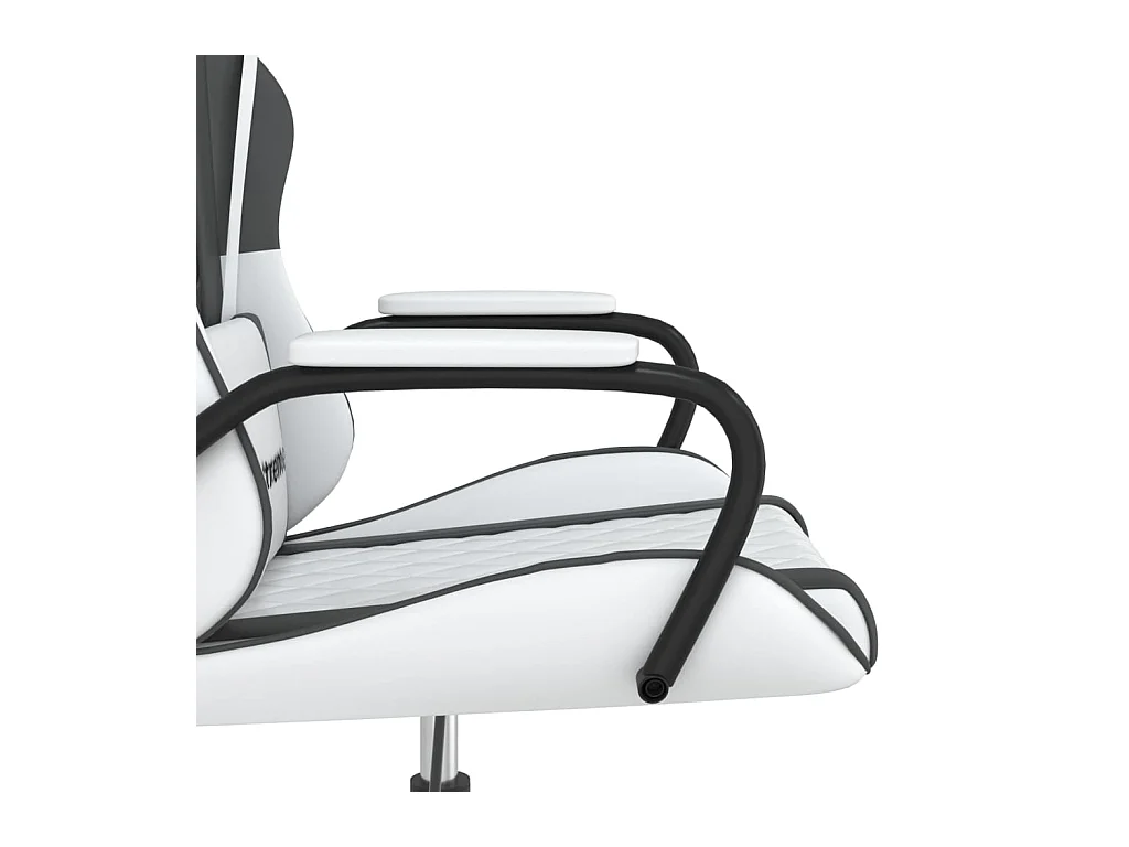 Chaise de jeu Blanc et noir Similicuir