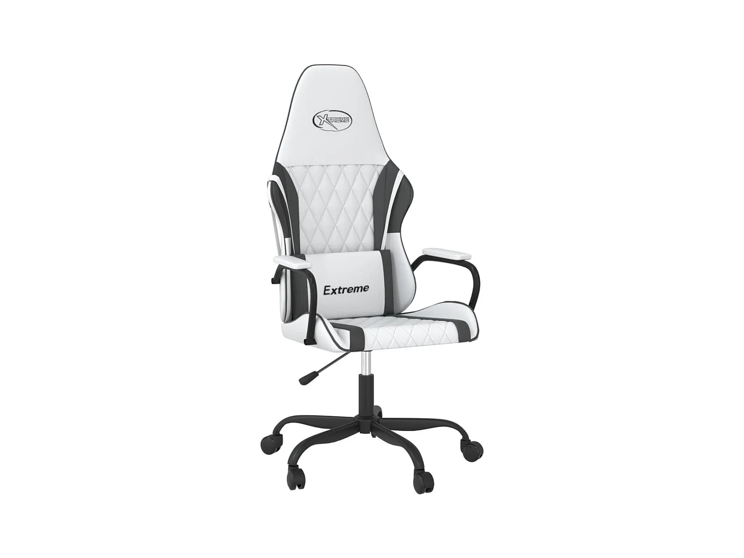 Chaise de jeu Blanc et noir Similicuir