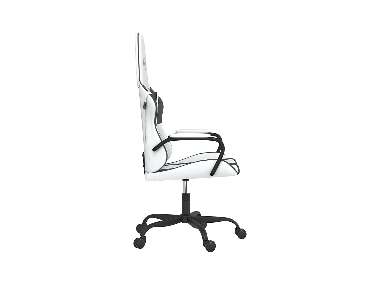 Chaise de jeu Blanc et noir Similicuir