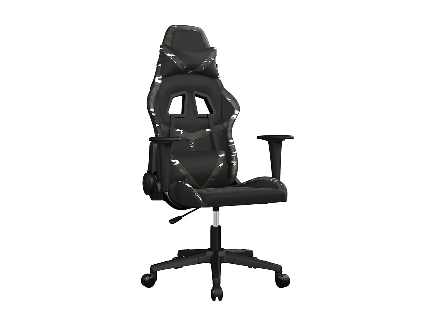 Silla Gaming Masaje Polipiel Negra y Camuflaje