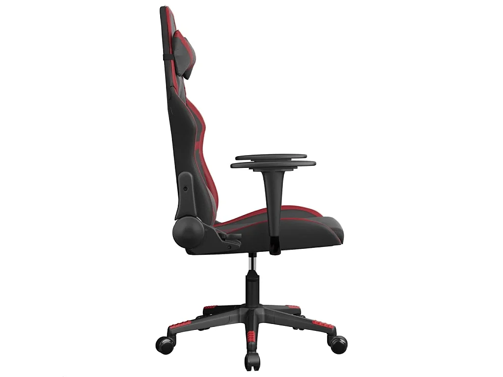 Sedia da gaming Ecopelle nera e rosso bordeaux