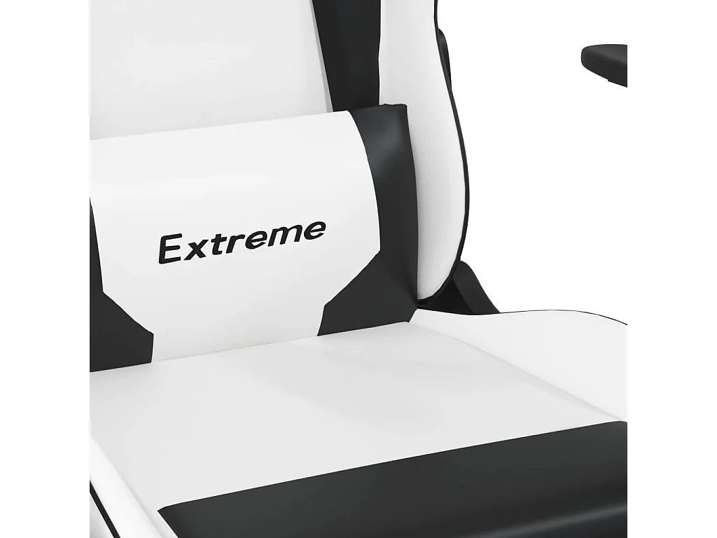 Sedia da gaming Ecopelle bianca e nera