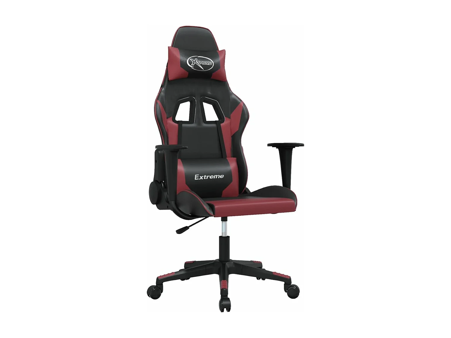 Sedia da gaming Ecopelle nera e rosso bordeaux