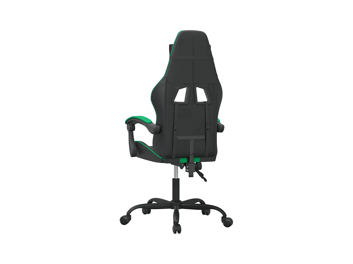 Chaise de jeu pivotante Noir et vert Similicuir