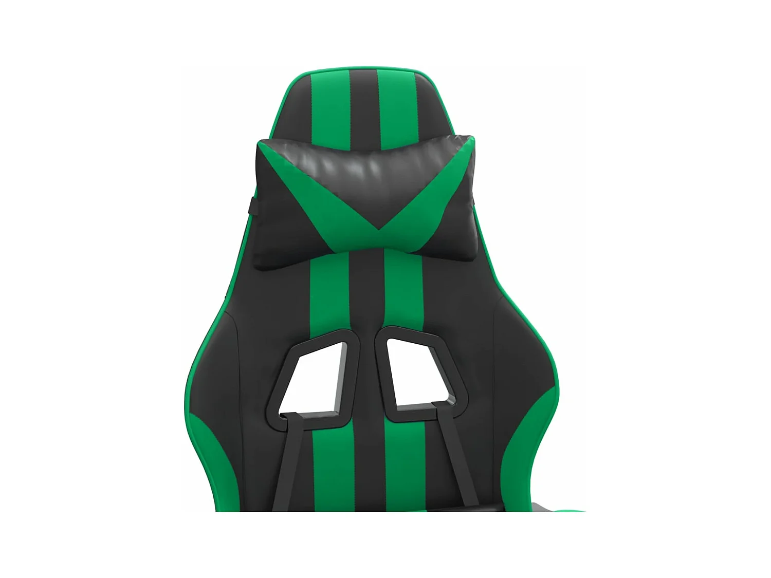 Chaise de jeu pivotante Noir et vert Similicuir