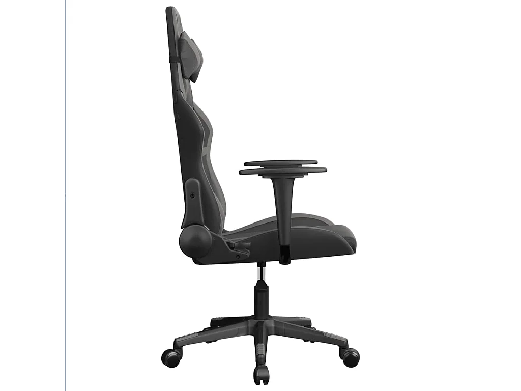 Chaise de jeu de massage Noir et gris Similicuir