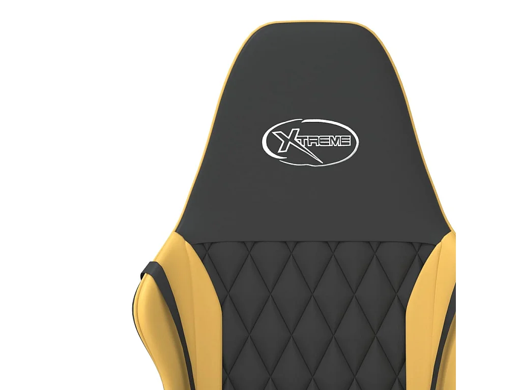 Chaise de jeu de massage Noir et doré Similicuir