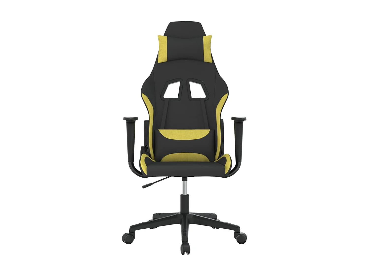 Chaise de jeu de massage Noir et vert clair Tissu