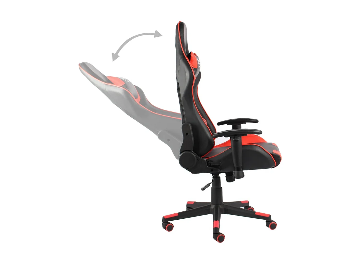 Silla gaming giratoria PVC rojo