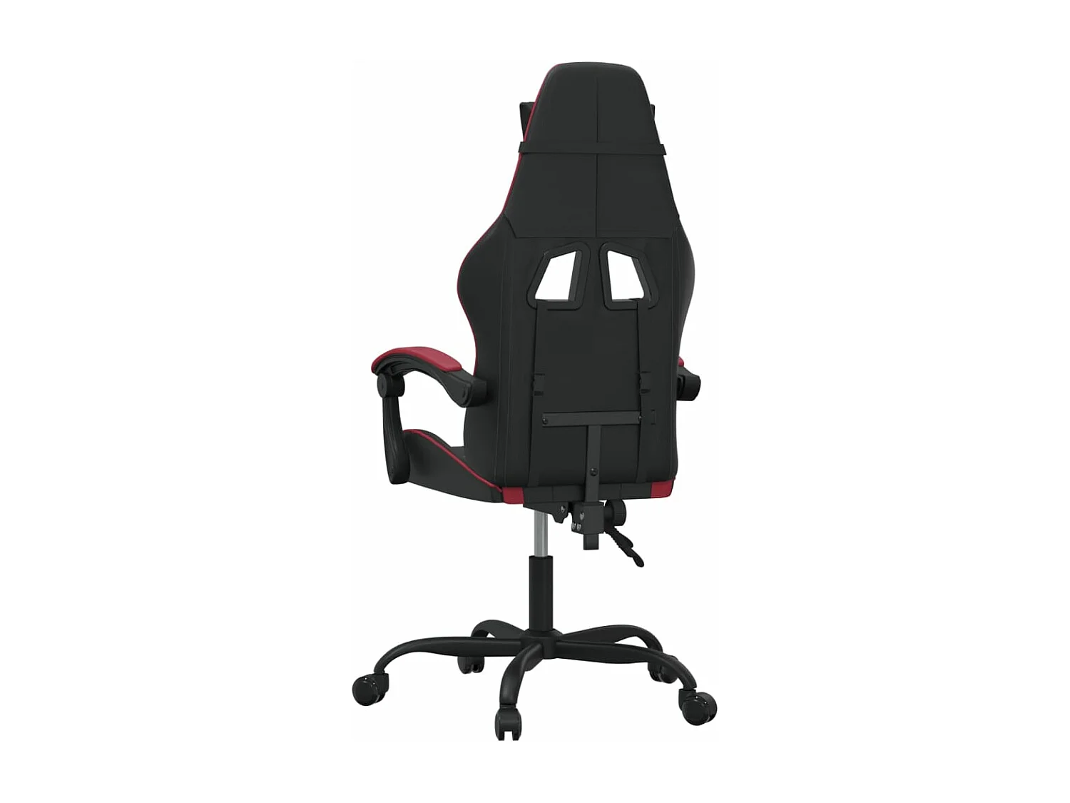 Sedia da gaming Ecopelle nera e rosso bordeaux