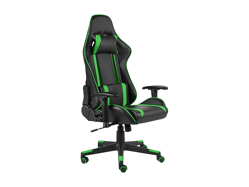 Cadeira Gaming Giratória PVC Verde