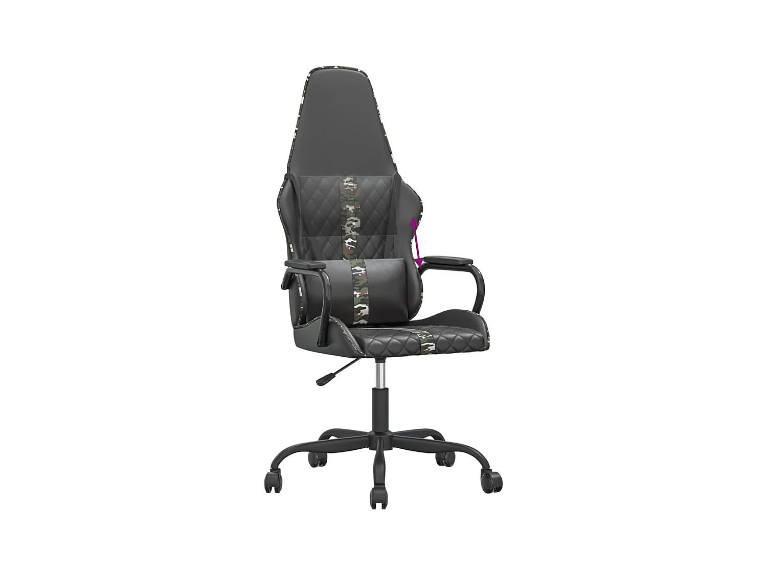 Gamingstoel Zwart en camouflage kunstleer
