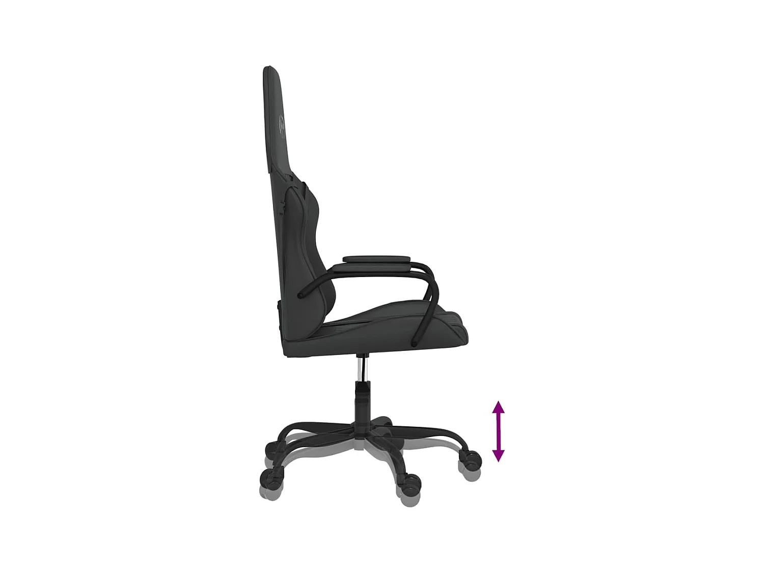 Chaise de jeu de massage noir similicuir
