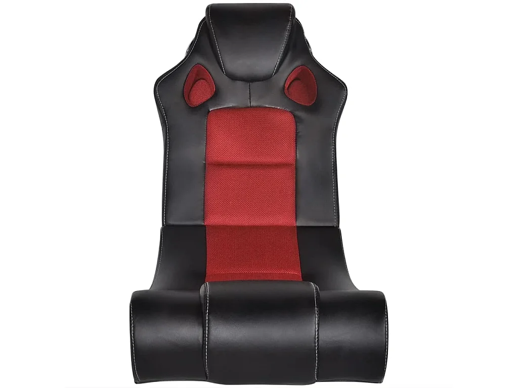 Cadeira de balanço com alto-falante Couro sintético preto e vermelho