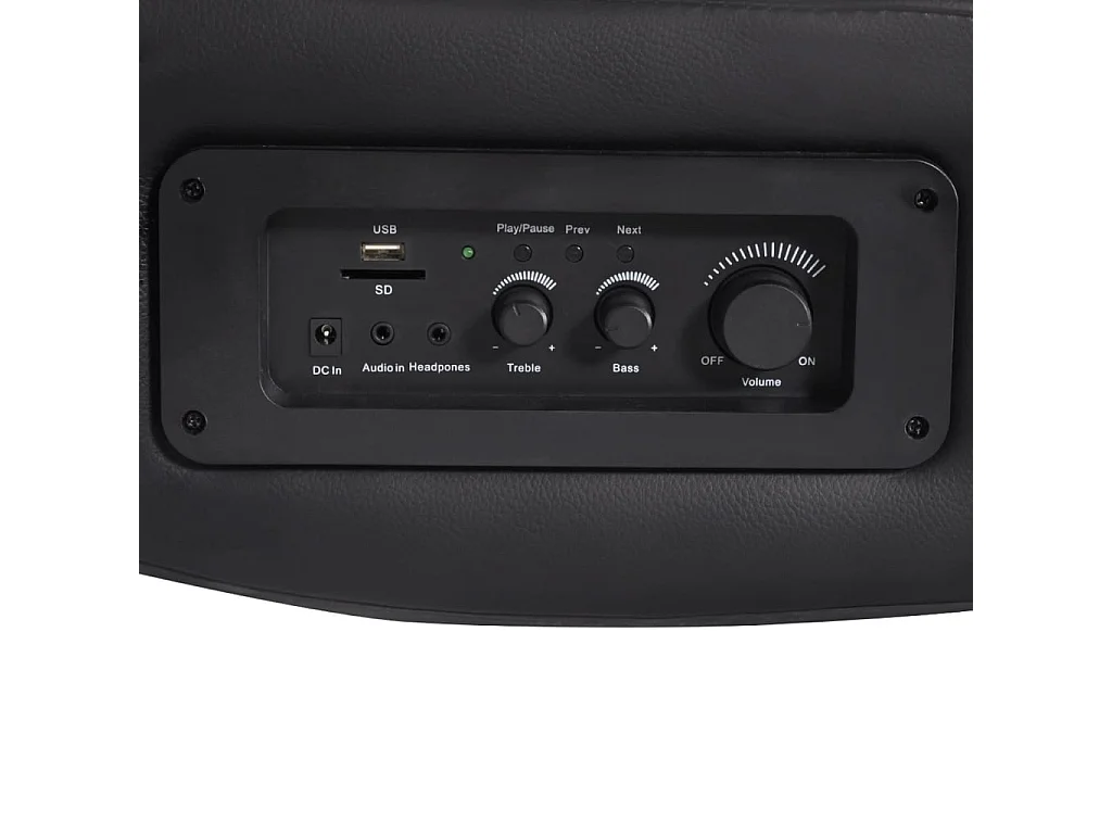 Cadeira de balanço com alto-falante Couro sintético preto e vermelho