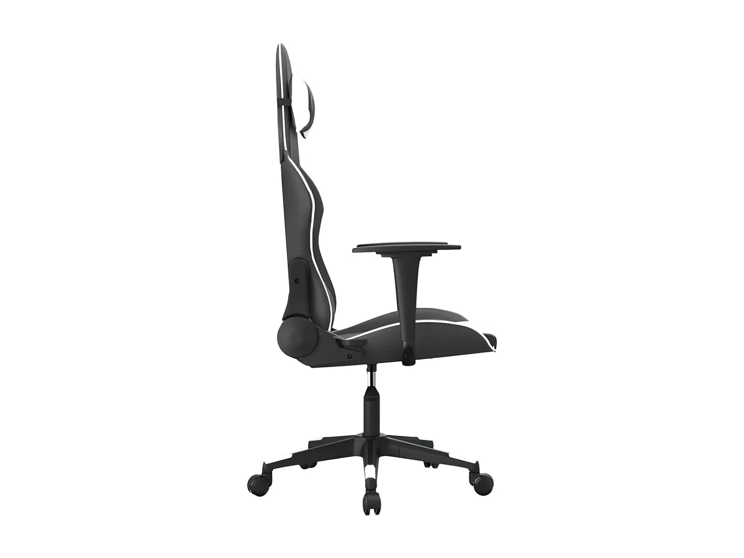 Sedia da gaming Ecopelle bianca e nera