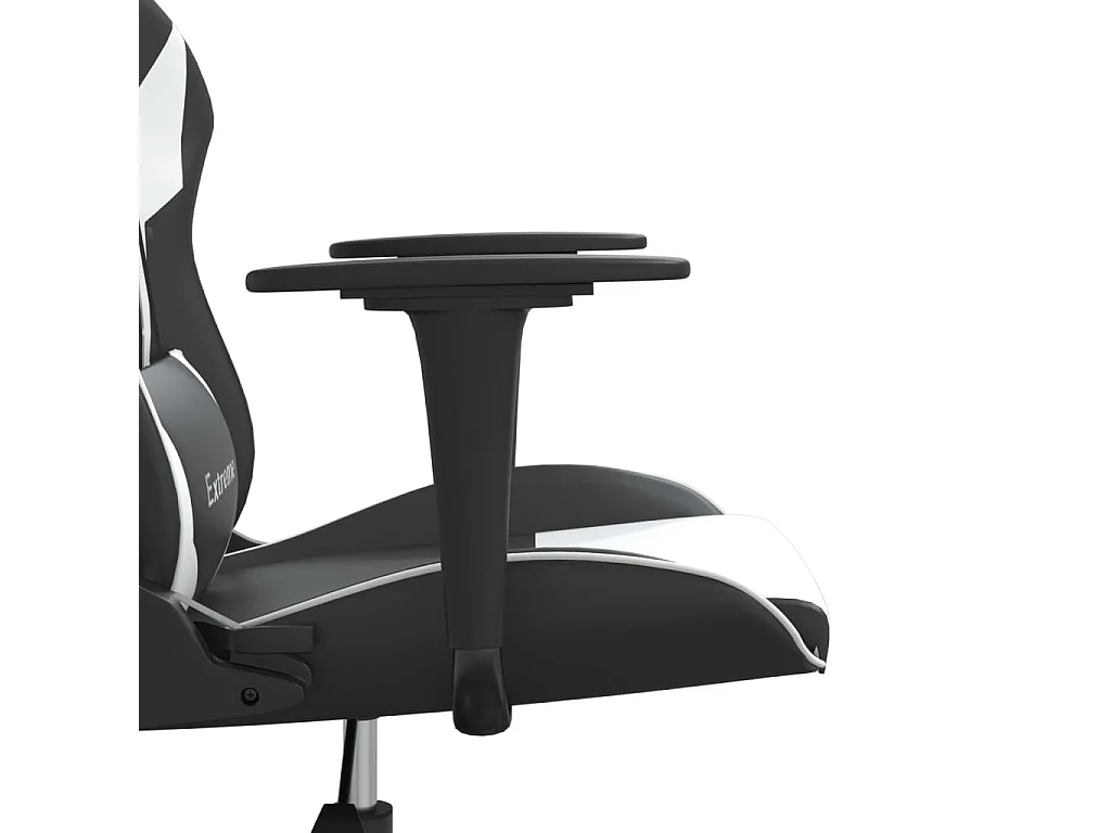 Sedia da gaming Ecopelle bianca e nera