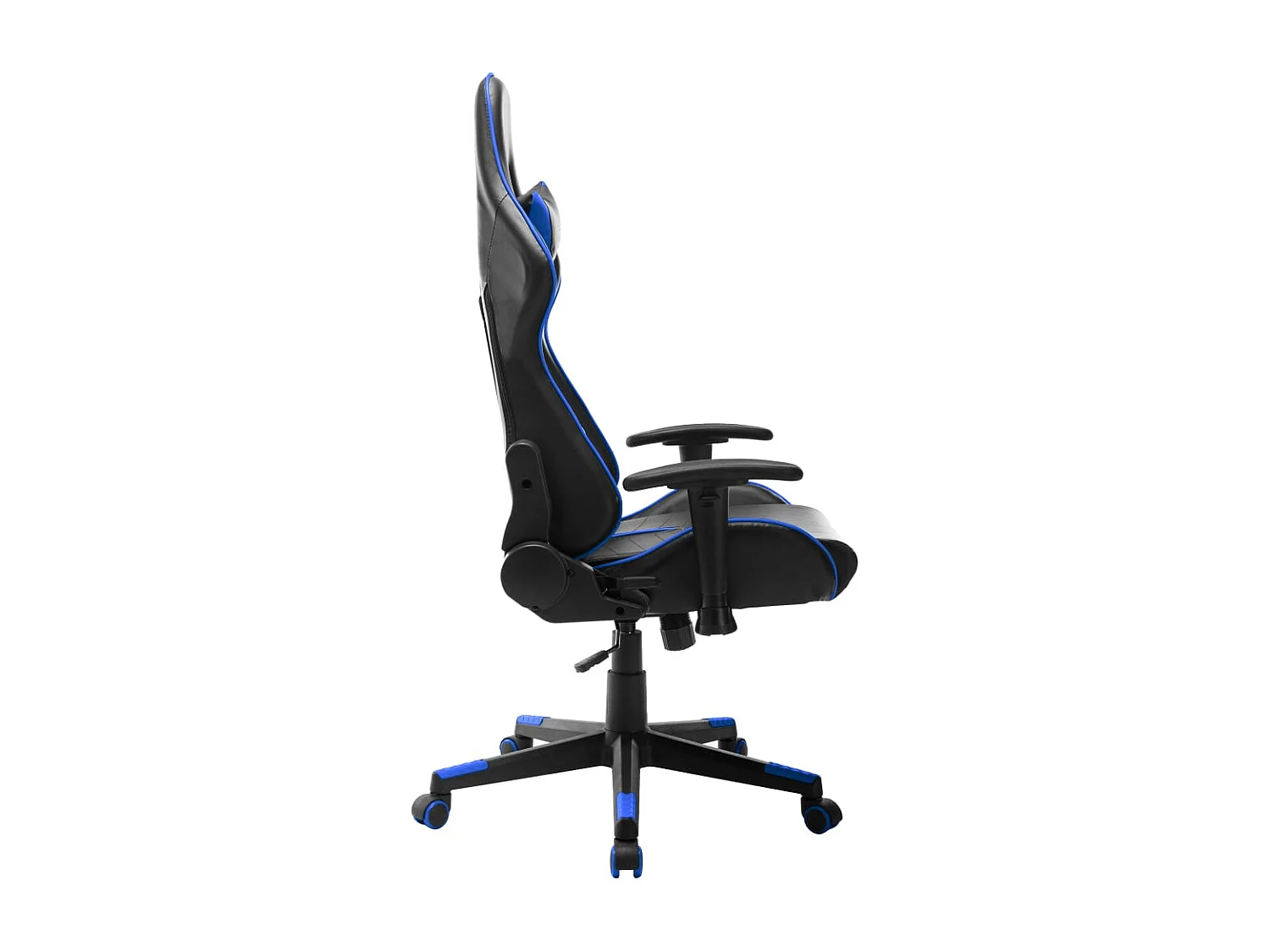 Silla gaming Negro y azul Cuero artificial