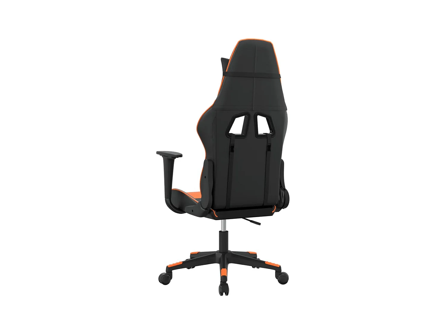 Massage-Gaming-Stuhl, Kunstleder in Schwarz und Orange