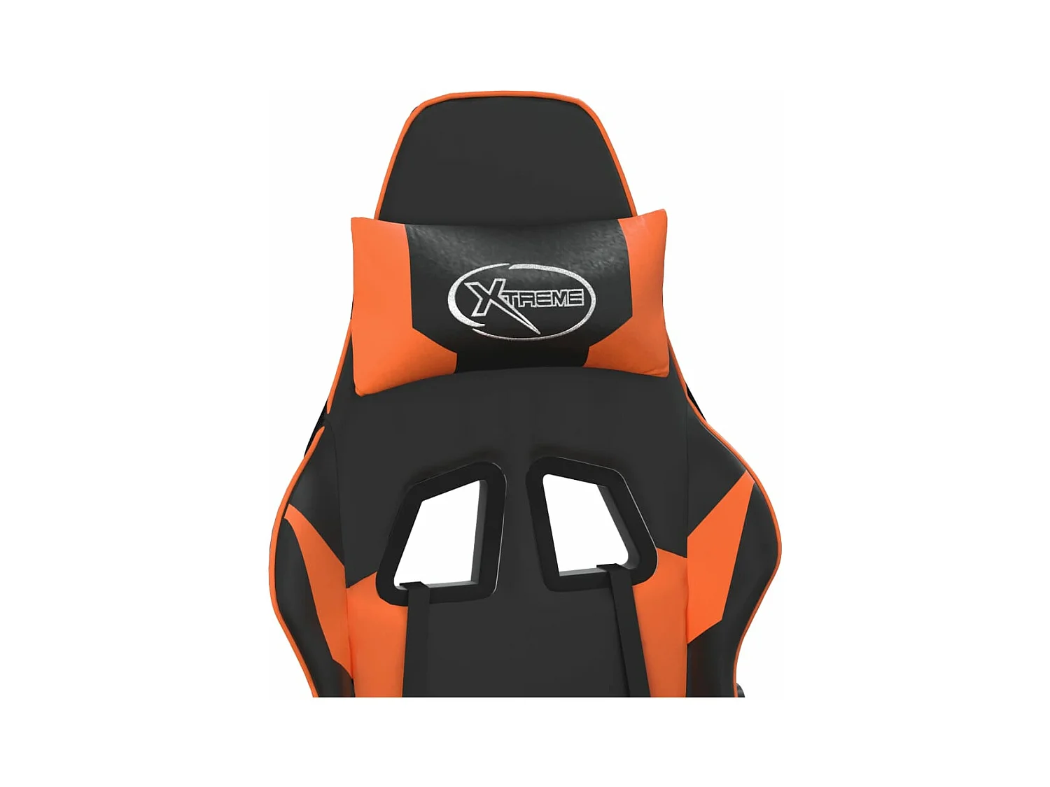 Massage-Gaming-Stuhl, Kunstleder in Schwarz und Orange