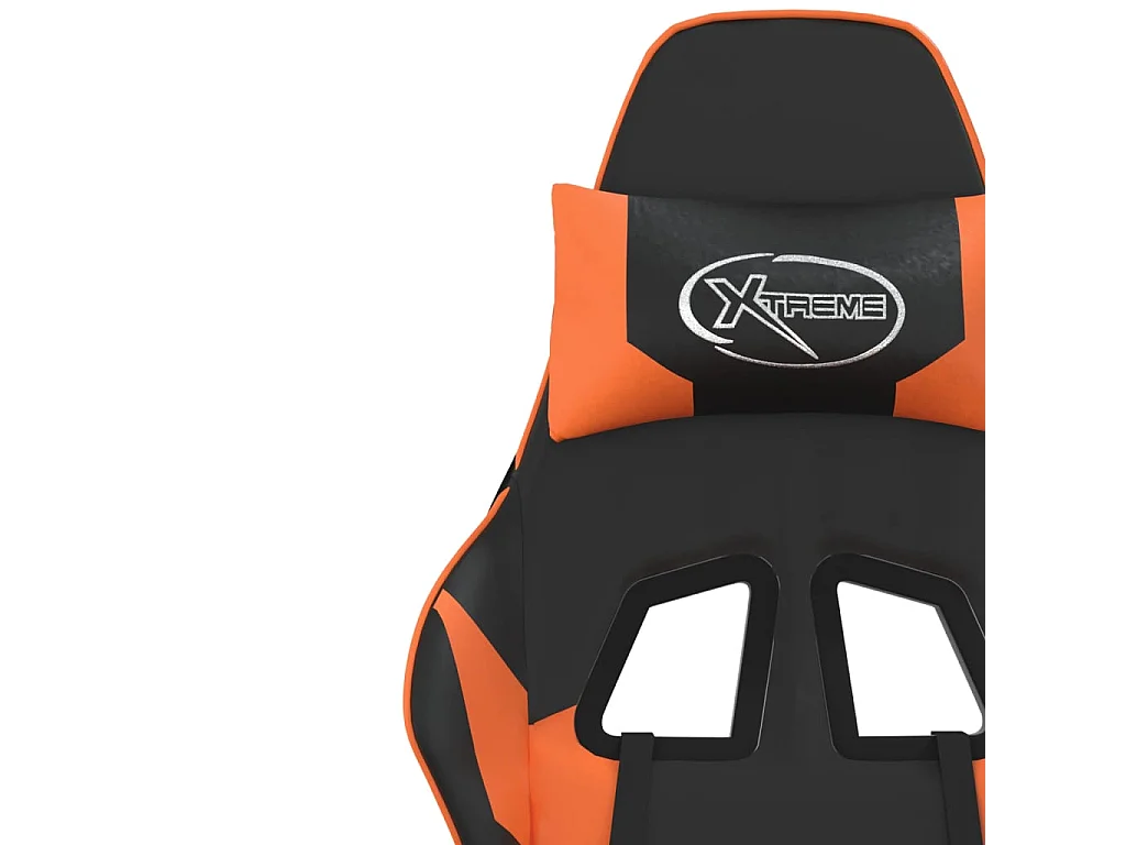 Chaise de jeu de massage Noir et orange Similicuir