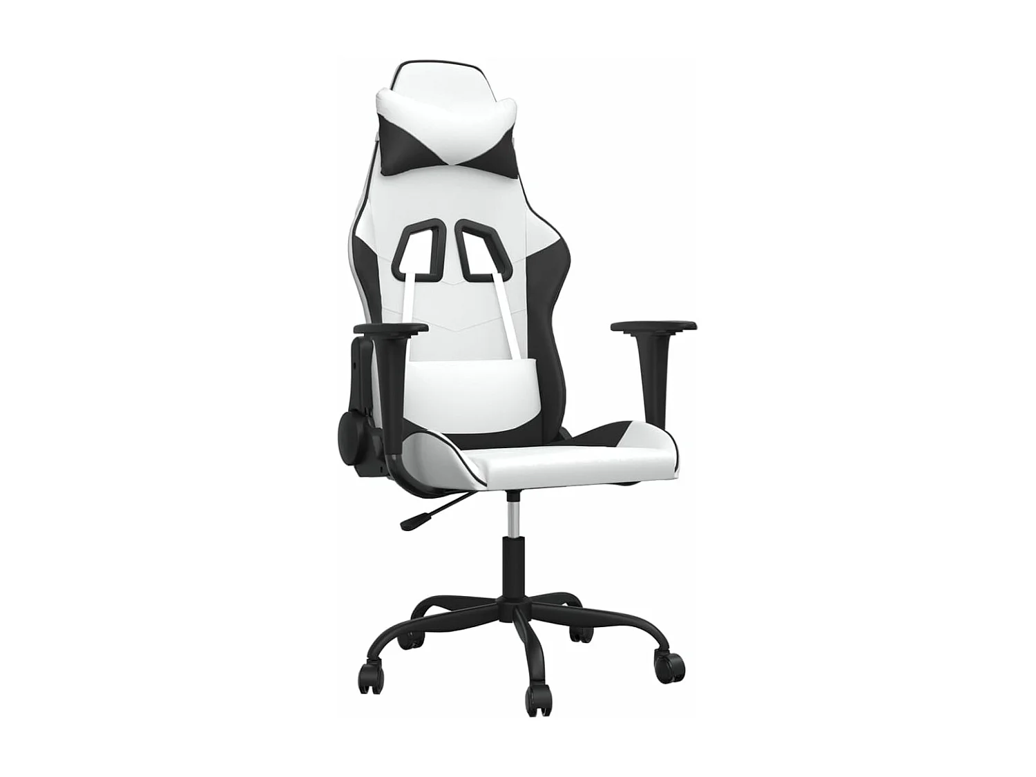 Chaise de jeu Blanc et noir Similicuir