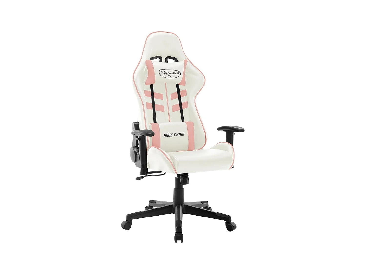 Gaming stoel Wit en roze Kunstleer
