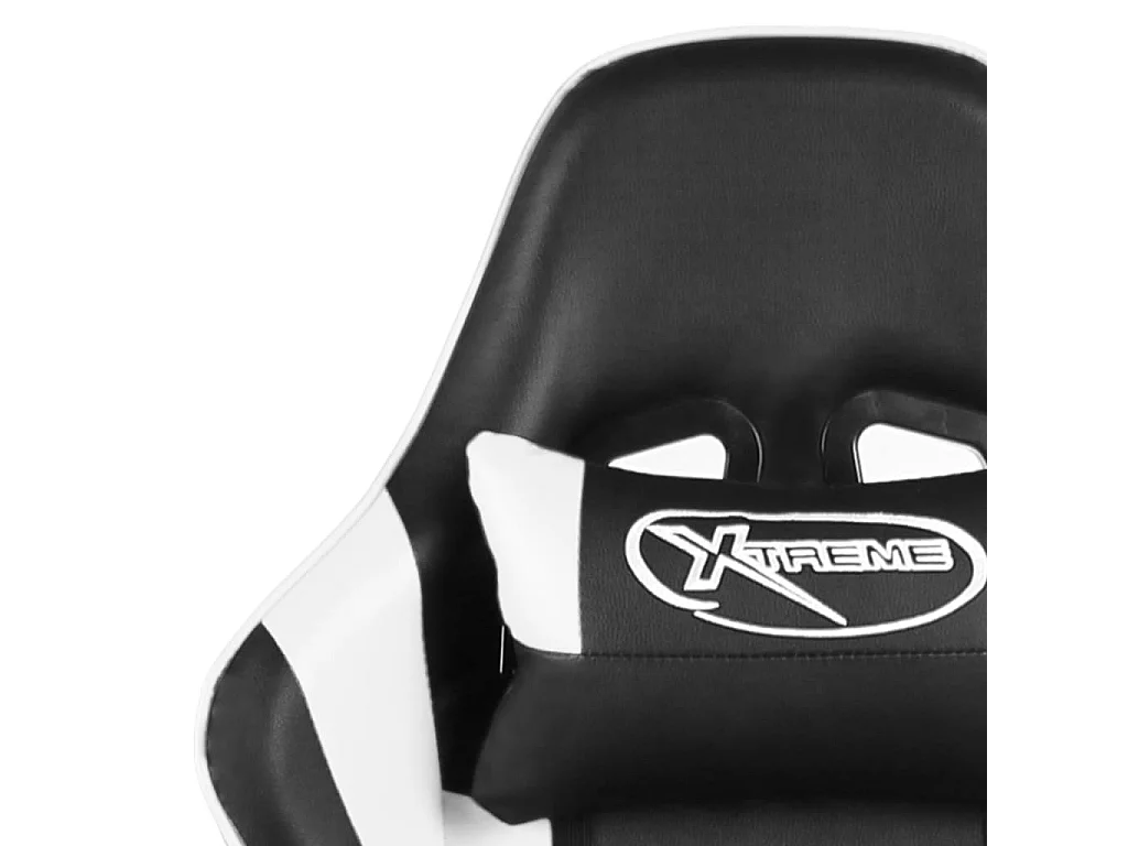 Drehbarer Gaming-Stuhl aus weißem PVC