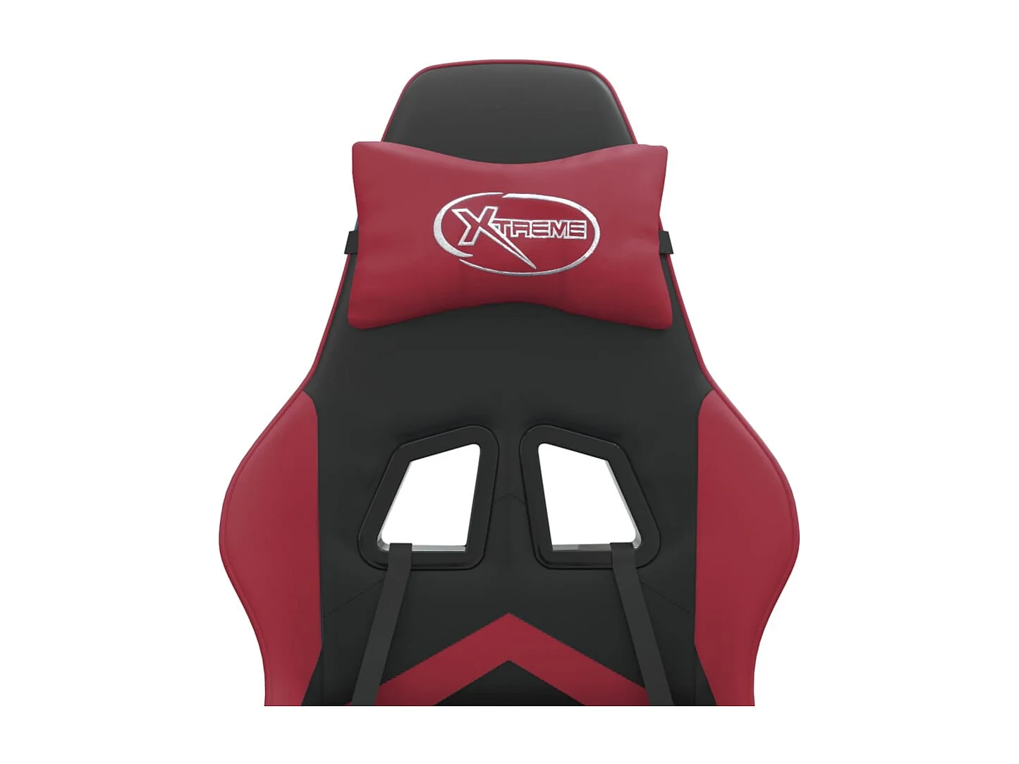 Sedia da gaming girevole Ecopelle nera e rosso bordeaux