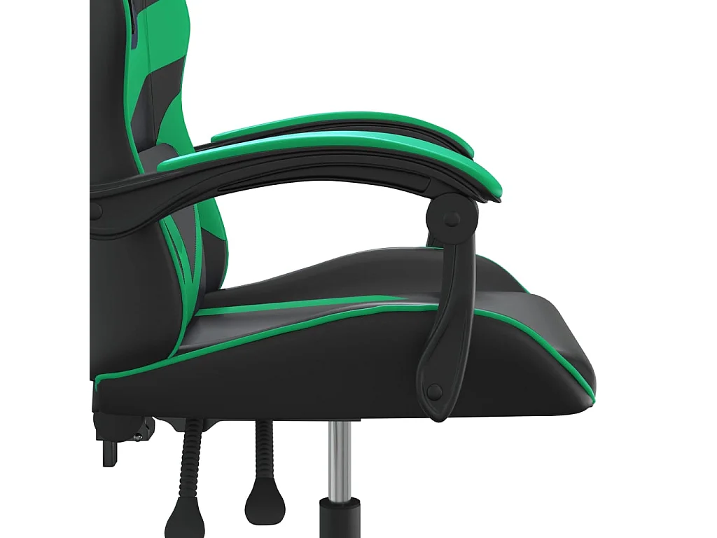 Sedia da gaming Ecopelle nera e verde