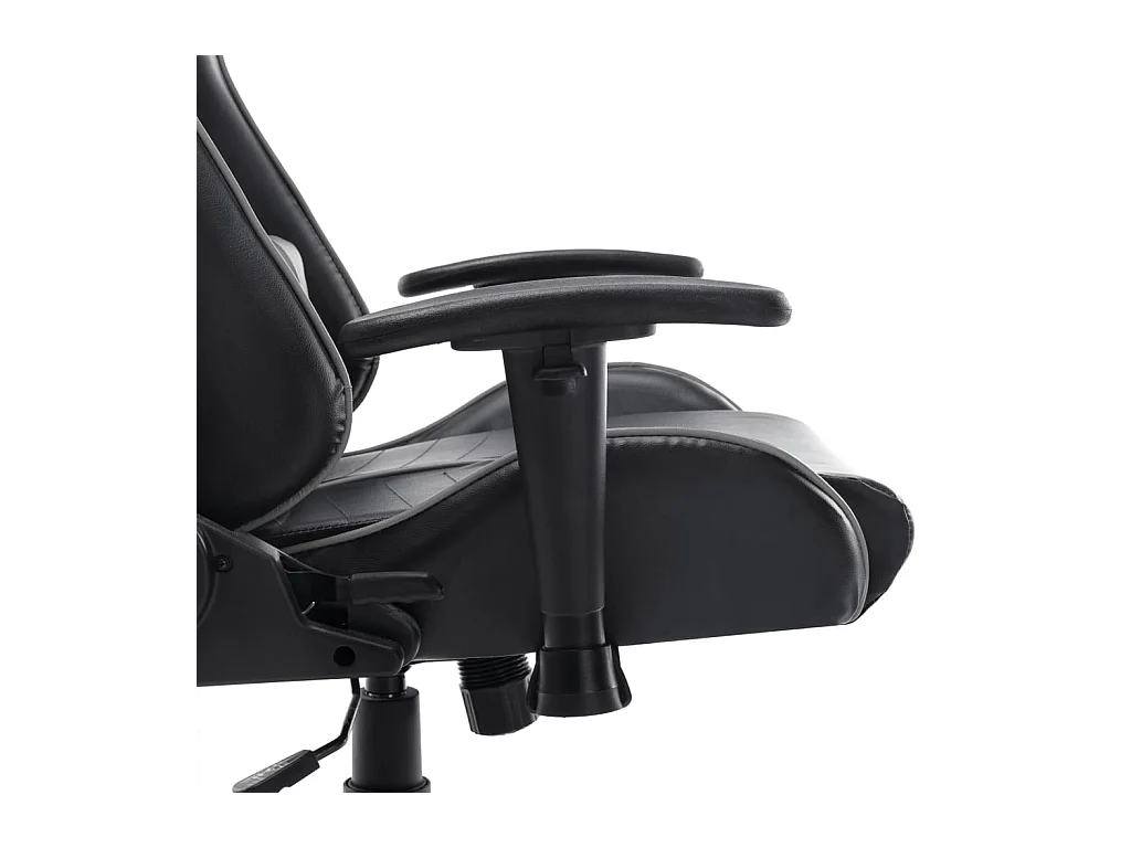 Chaise de jeu Noir et gris Cuir artificiel