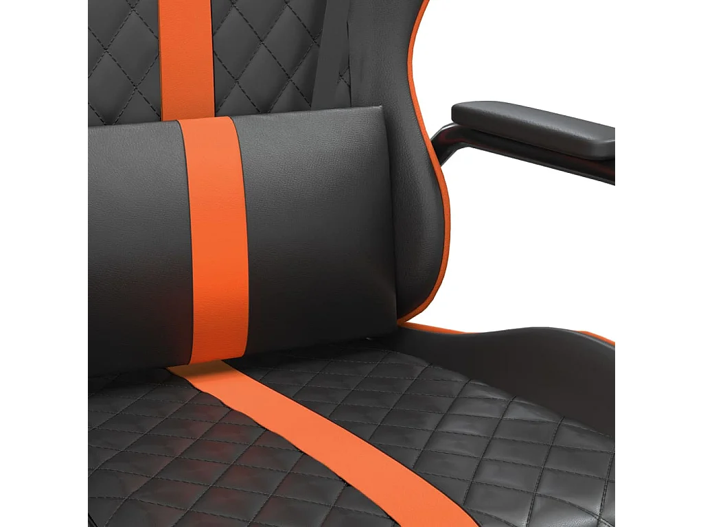 Chaise de jeu Noir et orange Similicuir