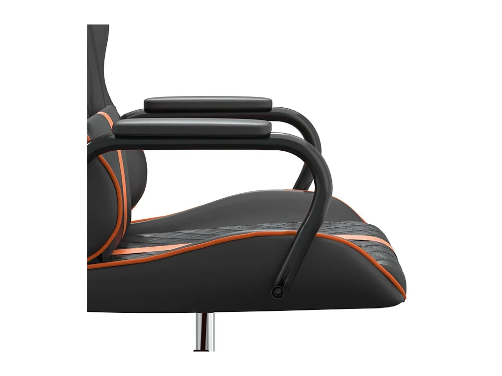 Chaise de jeu Noir et orange Similicuir