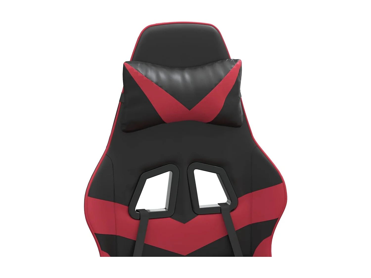 Sedia da gaming girevole Ecopelle nera e rosso bordeaux