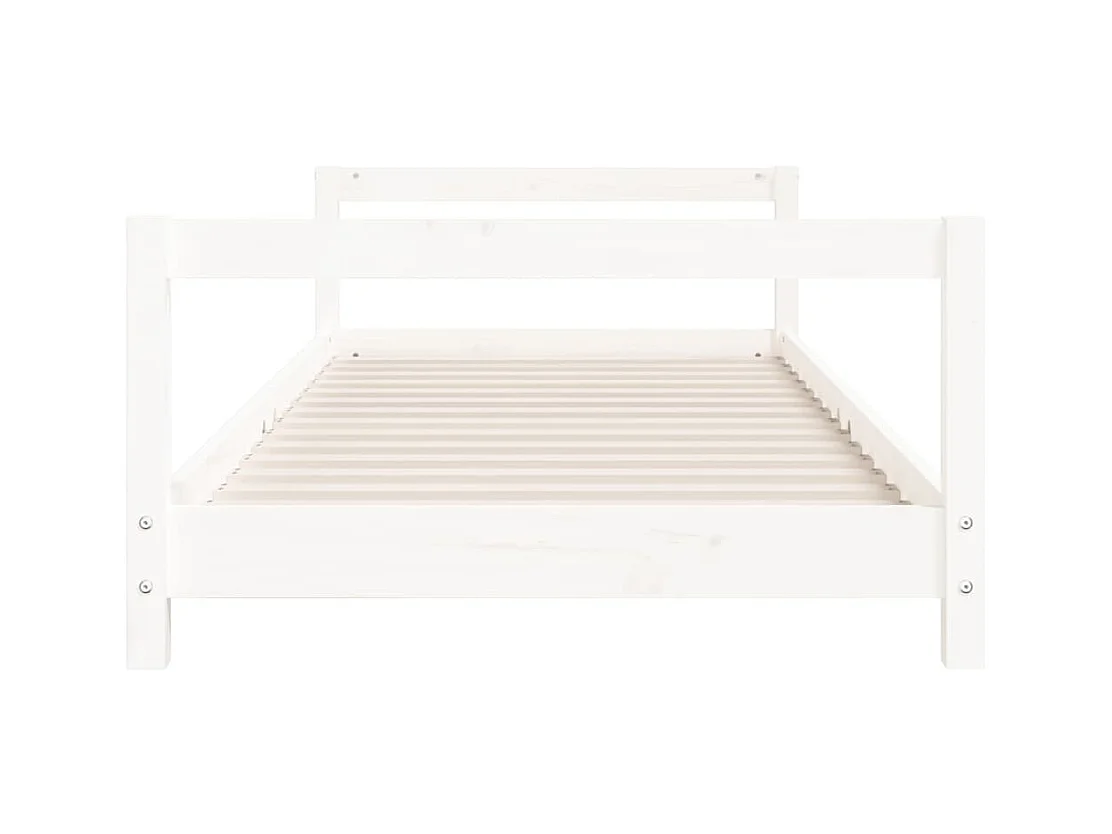Cadre de lit pour enfants blanc 90x190 cm bois de pin massif