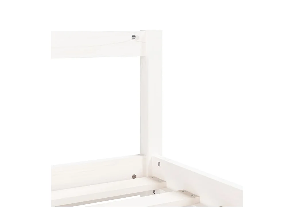 Cadre de lit pour enfants blanc 90x190 cm bois de pin massif