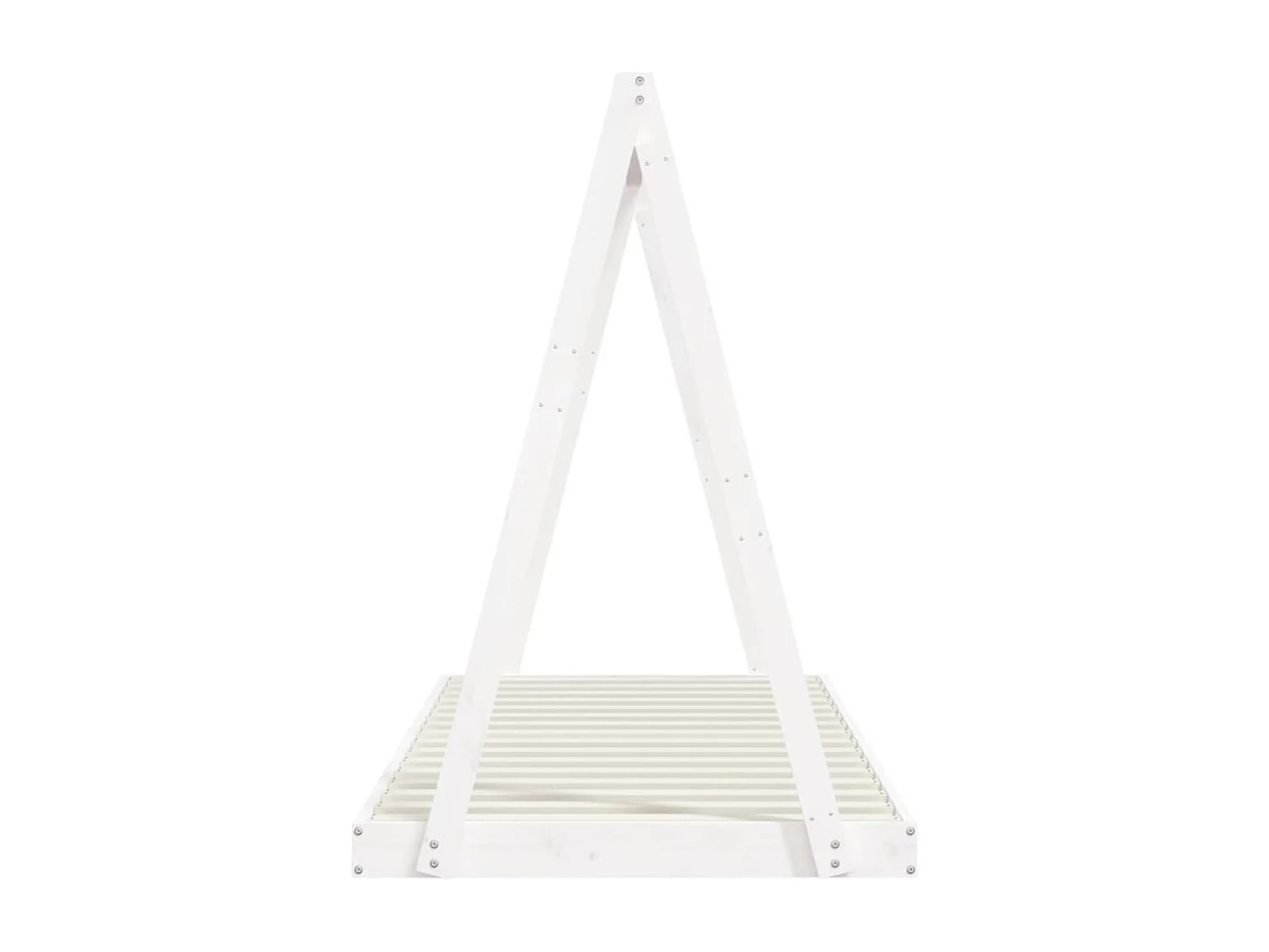 Cadre de lit pour enfants blanc 90x200 cm bois de pin massif